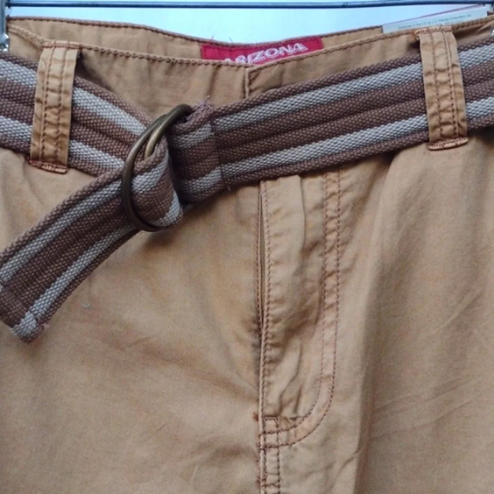 Arizona Tan Carmel Cargo Shorts with Belt Boy's 14 NWT